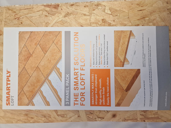 1220 X 300 mm OSB Loft Board Pack of 6 ( Total 2.2m squared )