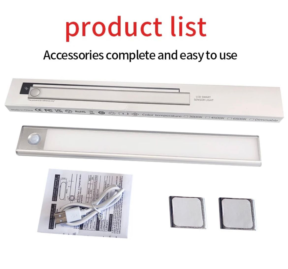 Rechargeable LED loft light with motion sensor