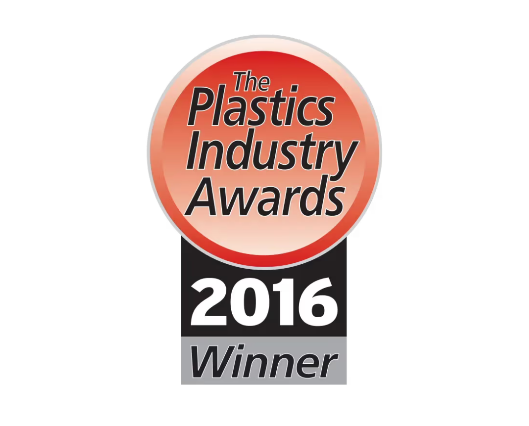Plastics Industry Awards 2016 Winner badge on a white background