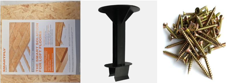 DIY loft pack 400mm spacing stilts for safe loft boarding 3.6m² area