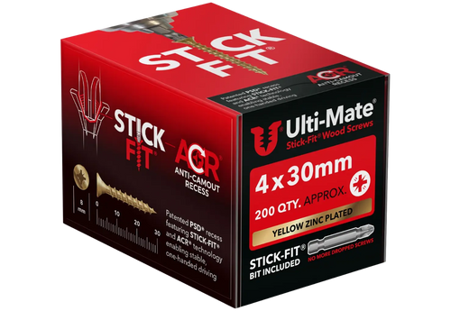 Multipack of 4.0x30mm wood screws for attic flooring