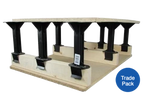 Bulk trade pallet of UK-made loft storage stilts for professional installers.