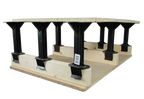 Box of 64 loft storage stilts covers 7.24m² loft space above insulation